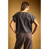 Miou Muse - Suede Crop Top - Grey