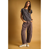 Miou Muse - Suede Crop Top - Grey