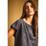 Miou Muse - Suede Crop Top - Grey