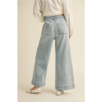 Miou Muse - Washed Denim with Tie Fronts - Denim