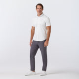 Mizzen + Main - Halyard SS Dress Shirt - White Multi Tossed Triangle