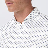 Mizzen + Main - Halyard SS Dress Shirt - White Multi Tossed Triangle