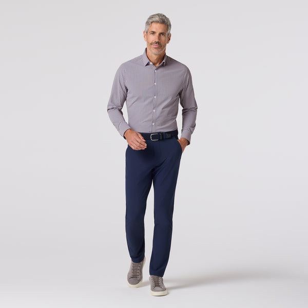 Mizzen + Main - Leeward Long Sleeve Dress Shirt - Eggplant