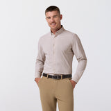 Mizzen + Main - Leeward LS Dress Shirt - Espresso Filbert Plaid