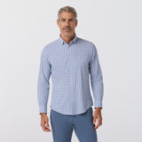 Mizzen + Main - Leeward No Tuck LS Dress Shirt - Perry Blue Liam Plaid