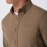 Mizzen + Main - City Flannel - Mocha Heather