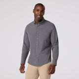 Mizzen + Main - City Flannel - Pewter Heather