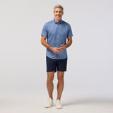 Mizzen + Main - Halyard Short Sleeve Dress Shirt - Cobalt Retro Boomerang