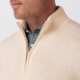 Mizzen + Main - Heritage Quarter Zip Sweater - Oat Heather
