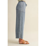 Mustard Seed - Tencel Cropped Denim Pants - Washed Denim