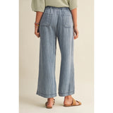 Mustard Seed - Tencel Cropped Denim Pants - Washed Denim