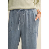 Mustard Seed - Tencel Cropped Denim Pants - Washed Denim