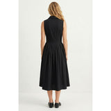 Naked Zebra - Sleeveless Midi Shirt Dress - Black