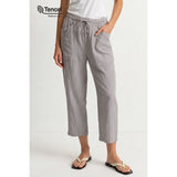 Naked Zebra - Tencel Garment Dye Drawstring Waistband Pants - Stone