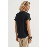 Naked Zebra - Whipstitch Drop Shoulder Regular Blouse - Black