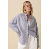 Olivaceous - Harper Linen Shirt - Denim