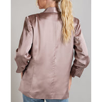 ee:some - Satin Shawl Blazer - Champagne