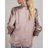 ee:some - Satin Shawl Blazer - Champagne