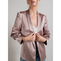 ee:some - Satin Shawl Blazer - Champagne