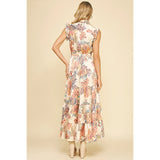 Pinch - Floral Print Tiered Maxi Dress - Cream Multi