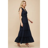 Pinch - Ruffled Detail Tiered Maxi Dress - Ink