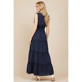 Pinch - Ruffled Detail Tiered Maxi Dress - Ink