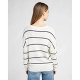 Seventy Eight & Sunny - Crew Neck Stripe Long Sleeve - Ivory/Navy