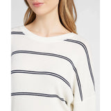 Seventy Eight & Sunny - Crew Neck Stripe Long Sleeve - Ivory/Navy