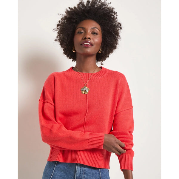 Seventy Eight and Sunny - Melody Reverse Seam Sweater - Pomegranite