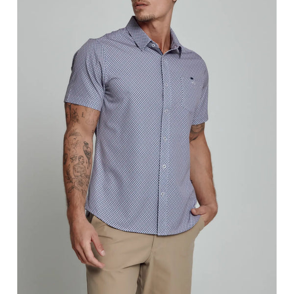 7 Diamonds - Santino Short Sleeve Shirt - Stone Rose