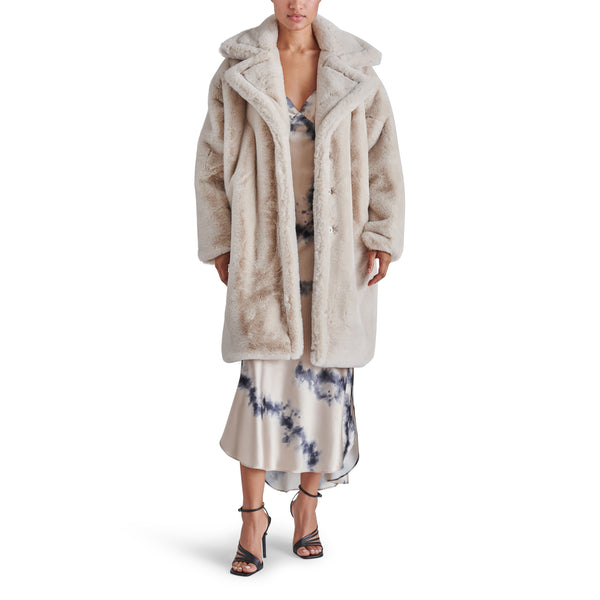 Steve Madden - Emery Faux Fur Coat - Beige