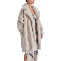 Steve Madden - Emery Faux Fur Coat - Beige