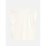 Scotch & Soda - Embroidered V-neck T-shirt - Eggnog