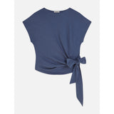 Scotch & Soda - Knotted Slash Neck T-Shirt - Oceana