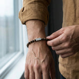 Steel & Barnett - Stones Bracelet Natural Ned - Matte Bronzite