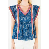 THML - Fish Short Sleeve Top - Blue