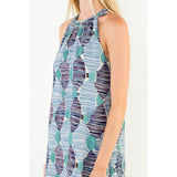 THML - Multi Pattern Sleeveless Dress - Blue