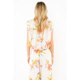 THML - Sleeveless Floral Top - Cream