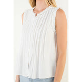 THML - Sleeveless Ruffle Detail Top - Cream