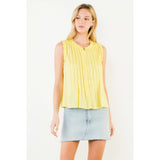 THML - Sleeveless Ruffle Detail Top - Yellow