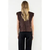 THML - Suede Sleeveless Top - Brown