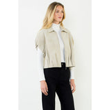 THML - Zip Up Jacket with Side Pocket - Cream