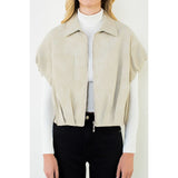 THML - Zip Up Jacket with Side Pocket - Cream