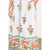 THML - Tie Strap Floral Print Dress - Cream