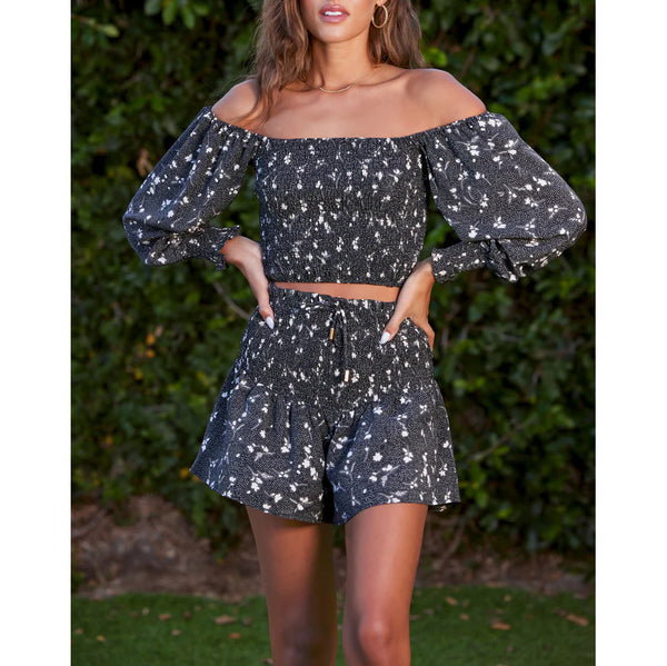 Bishop + Young - Elsa Smocked Shorts - Black