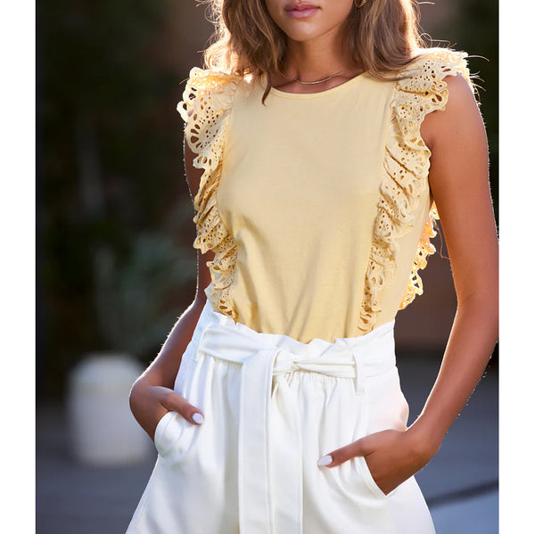 Bishop & Young - Bruna Eyelet Tee - Soleil