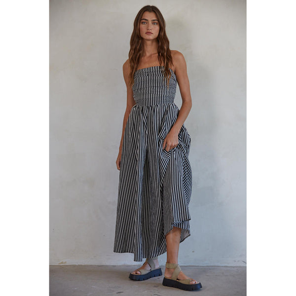 by together maxi dress Linen Striped Buttondown Maxi Dress