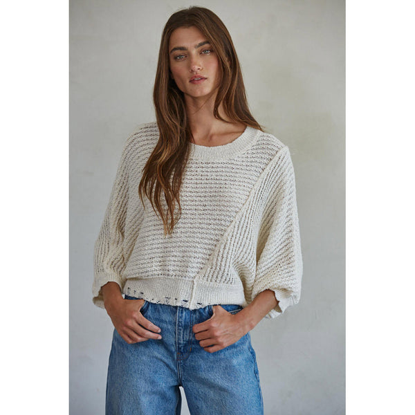 By Together - Zari Sweater Top - Ivory