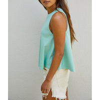 By Together - Harper Knit Tank - Light Grass Green