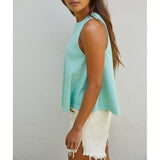 By Together - Harper Knit Tank - Light Grass Green